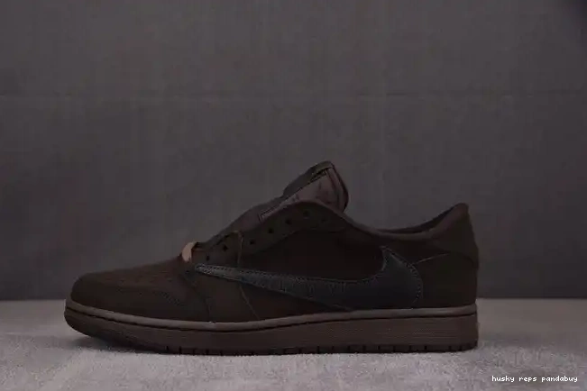 Husky Low 1 x DM7866-202 Brown OG Travis Velvet Air Jordan Scott 0505